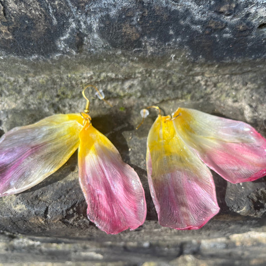 Pinkish-yellow tulips